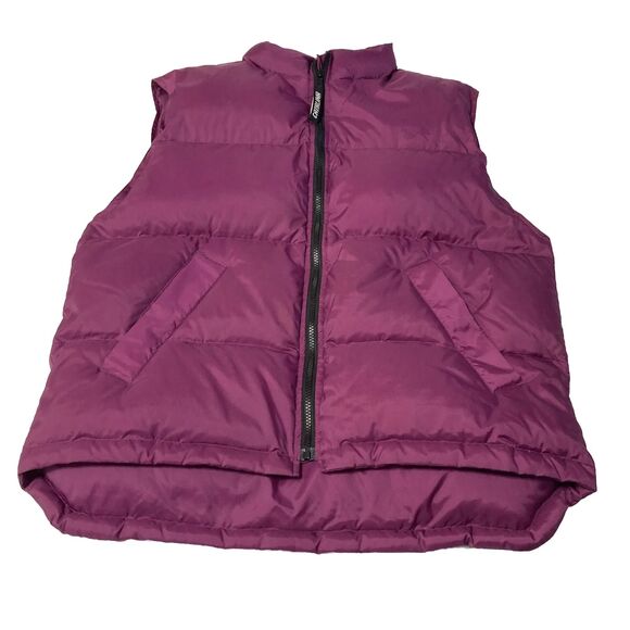 Down Puffer Vest Quilted Sz Large Full Front Zipper Collared Catalina Outerwear - Picture 4 of 15